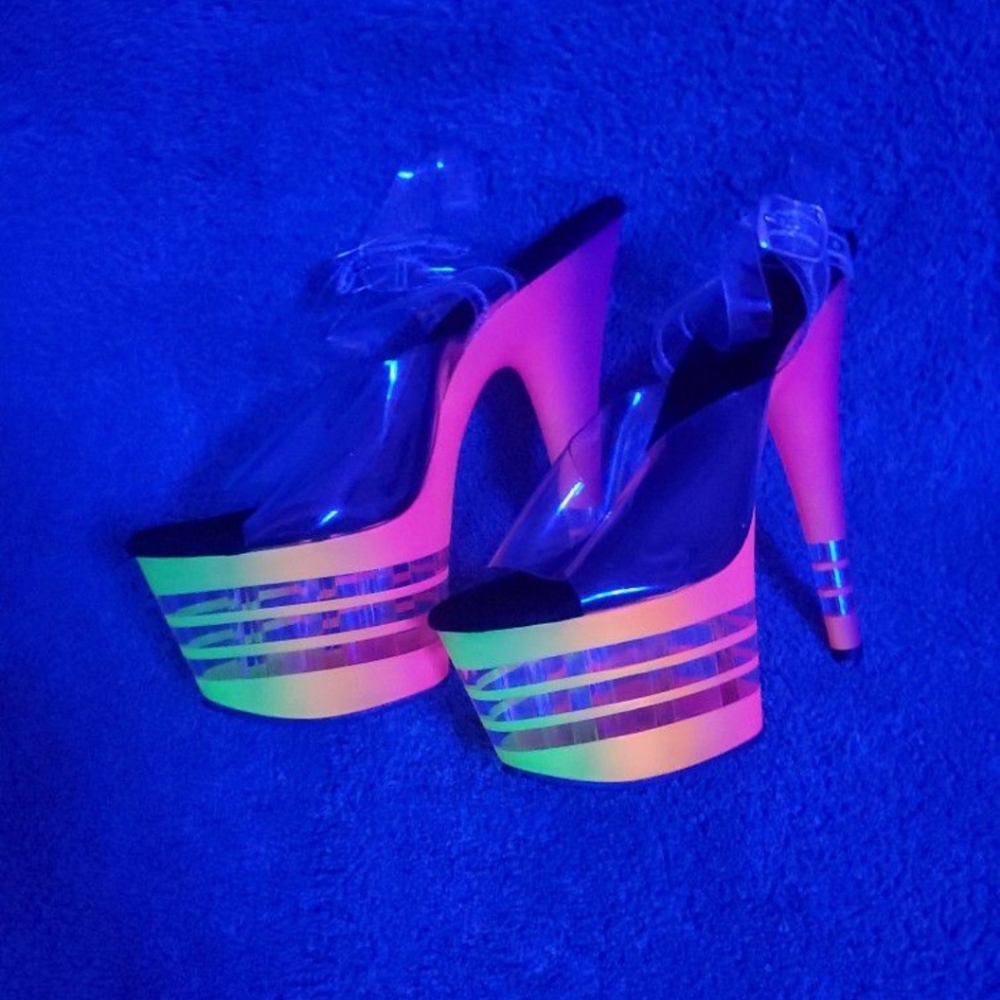 Pleaser UV Platform Heels size 8